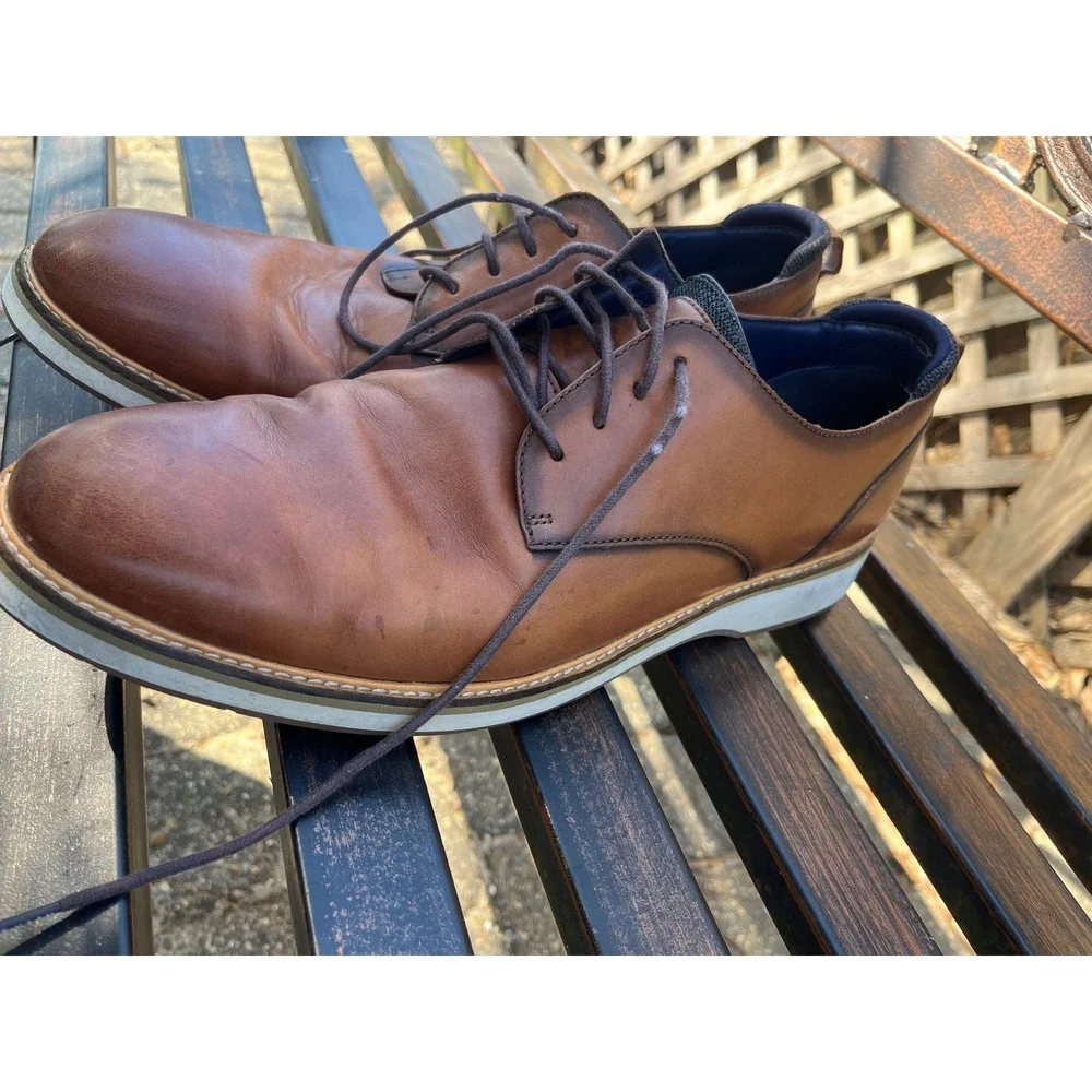 Cole Haan Mens‎ Leather Dress Shoes, Lace Up Oxfords - Size 13M